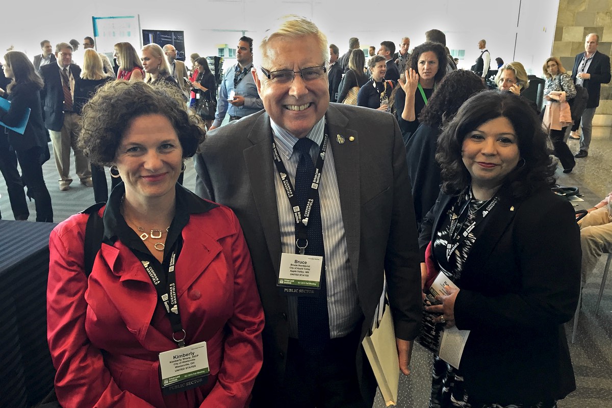 Three smiling ULI Fall Meeting Scholars in 2015